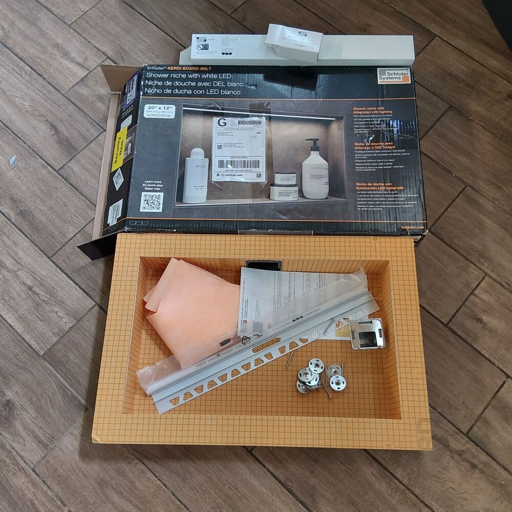 Schluter Kerdi-Board-SNLT Horizontal Shower Niche 20 in. x 12 in. with LED-DENT